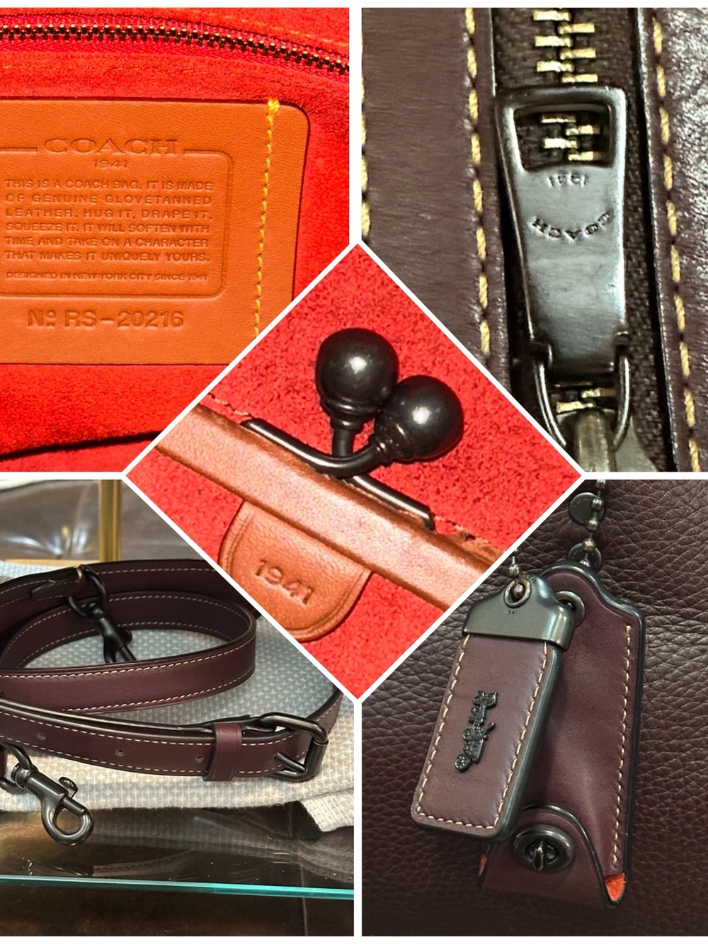 RESERVED - COACH 1941 Rogue 36 Satchel in Oxblood & Pewter w/Suede Interior HTF - Picture 13 of 17